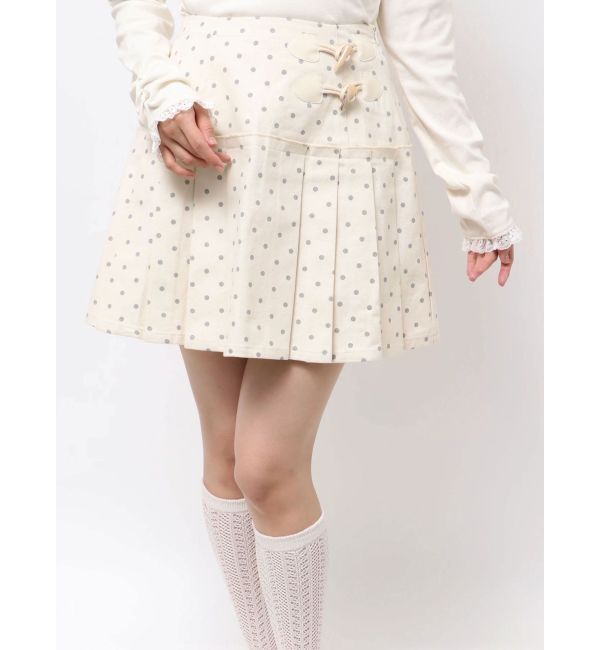 merry jenny「lulu dotプリーツミニスカート」|スカート|