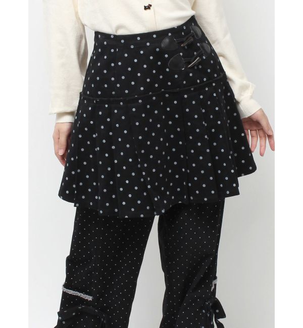 merry jenny「lulu dotプリーツミニスカート」|スカート|