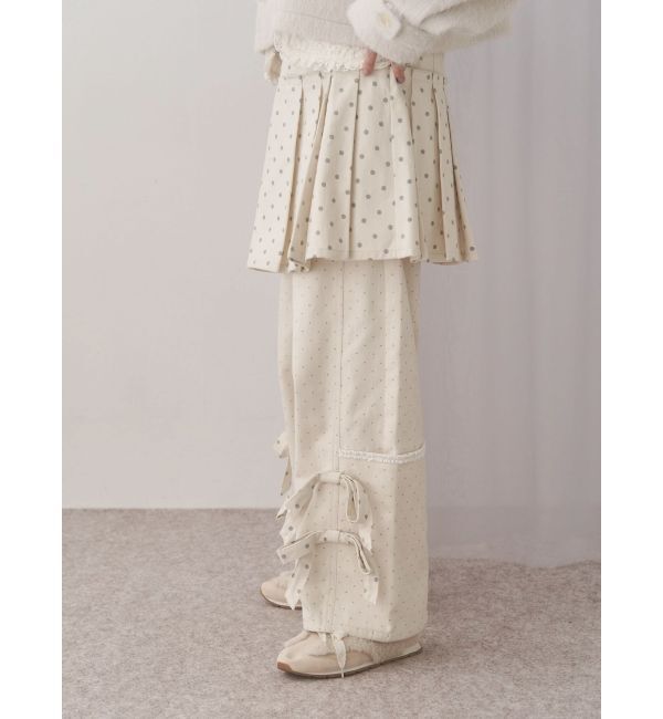 merry jenny「lulu dotプリーツミニスカート」|スカート|