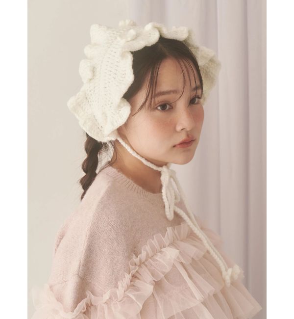 merry jenny「お花のニットヘッドドレス」|その他|オフホワイト