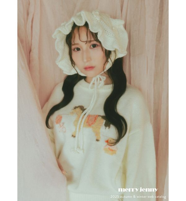 merry jenny「お花のニットヘッドドレス」|その他|