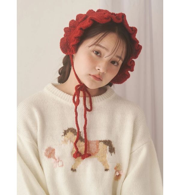 merry jenny「お花のニットヘッドドレス」|その他|