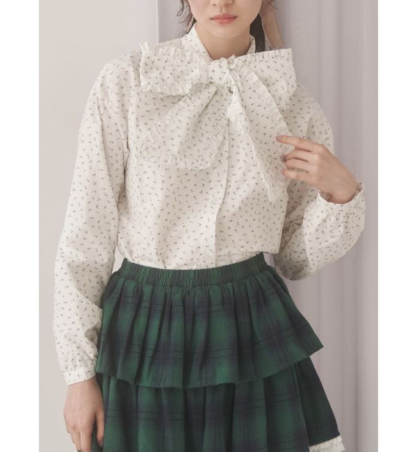 merry jenny「frillタイリボンブラウス」|シャツ・ブラウス|ミックス