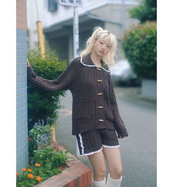 merry jenny「toggle button knit cardigan」|カーディガン|