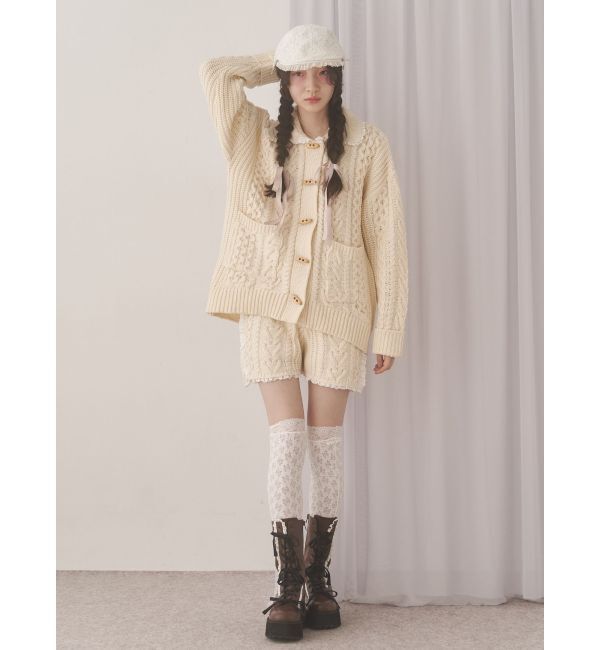 merry jenny「toggle button knit cardigan」|カーディガン|