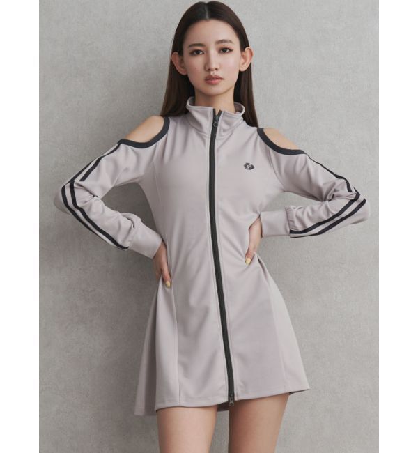 GYDA「GD track 2ラインオープンショルダーフレアワンピース」|ワンピース|