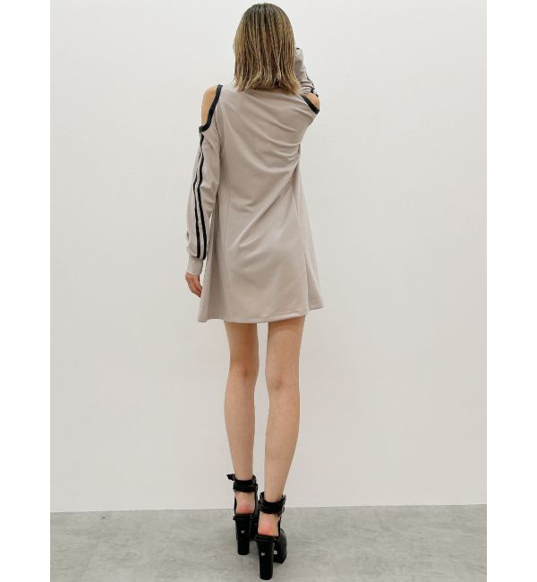 GYDA「GD track 2ラインオープンショルダーフレアワンピース」|ワンピース|