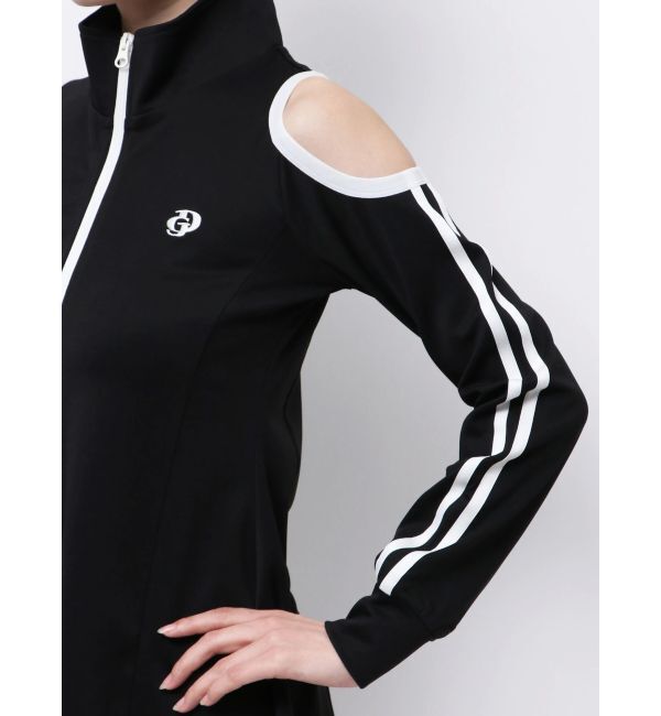 GYDA「GD track 2ラインオープンショルダーフレアワンピース」|ワンピース|