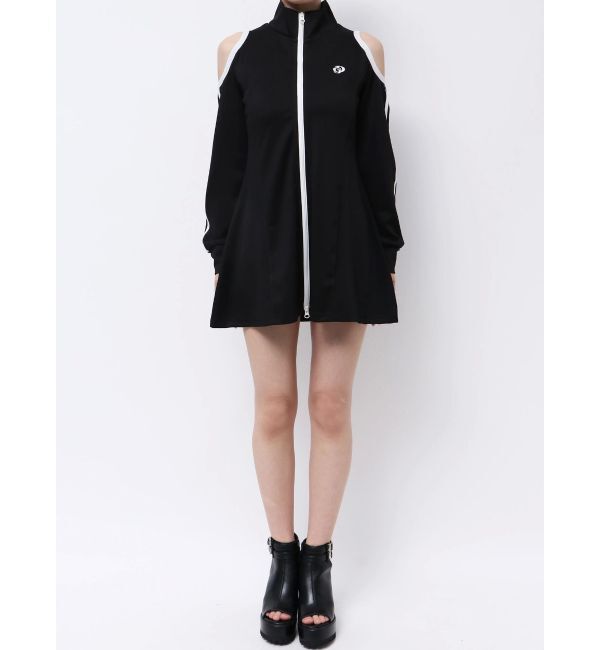 GYDA「GD track 2ラインオープンショルダーフレアワンピース」|ワンピース|