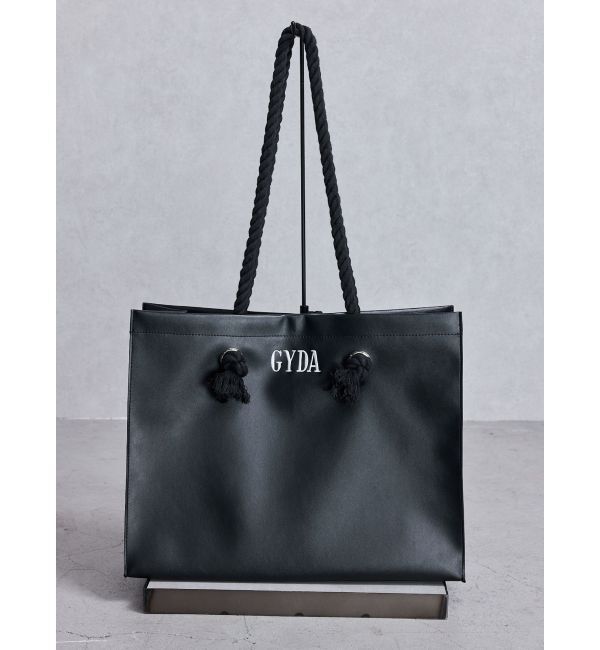 GYDA「GYDAロープLフェイクレザートートBAG」|トートバッグ|ブラック