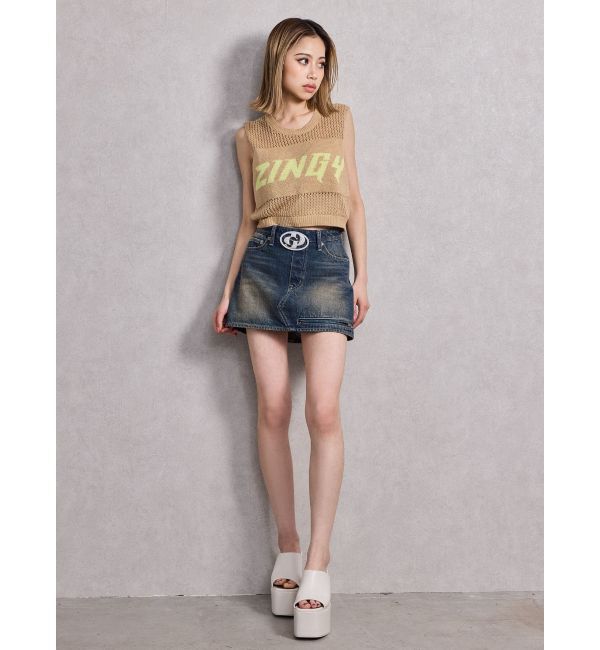 GYDA「ZINGY メッシュニットタンクトップ」|タンクトップ|