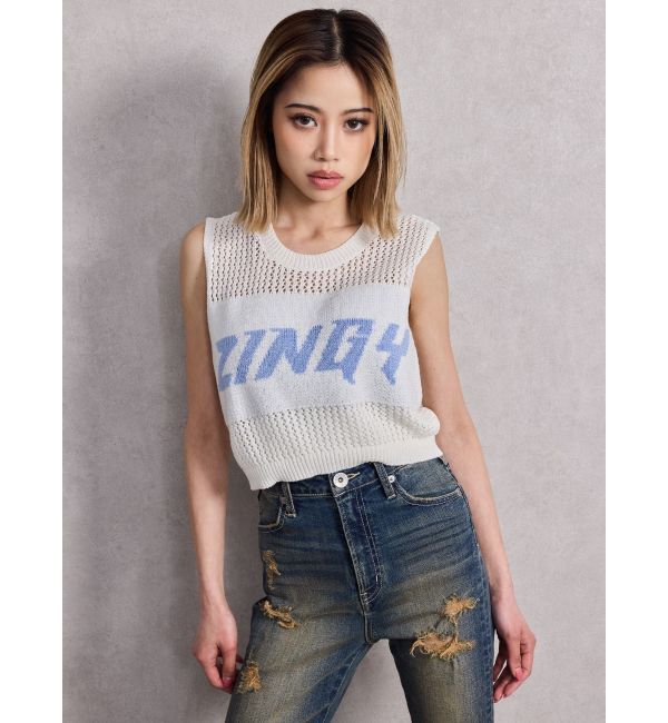 GYDA「ZINGY メッシュニットタンクトップ」|タンクトップ|