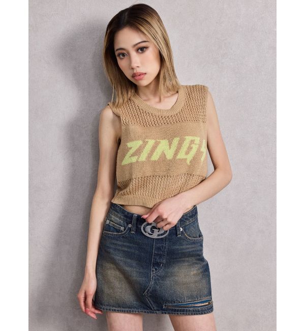 GYDA「ZINGY メッシュニットタンクトップ」|タンクトップ|