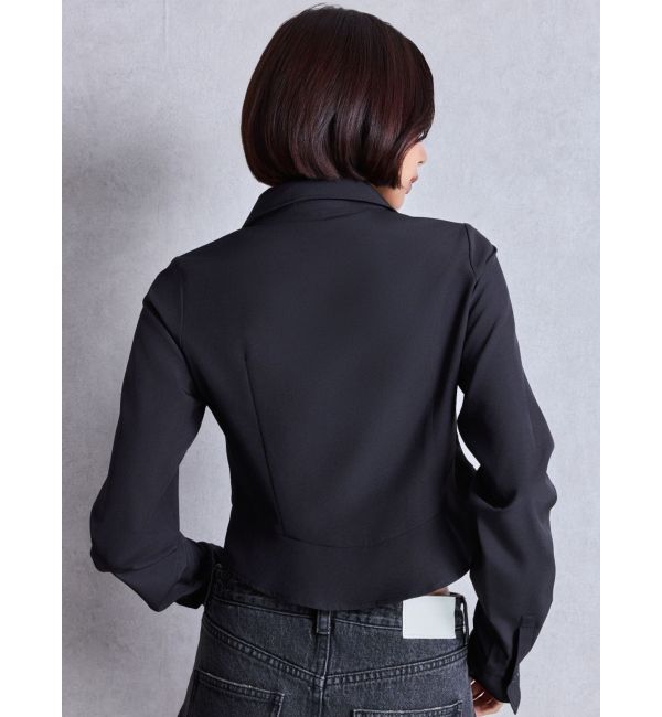 GYDA「W ZIPギャザータイトシャツ」|シャツ・ブラウス|