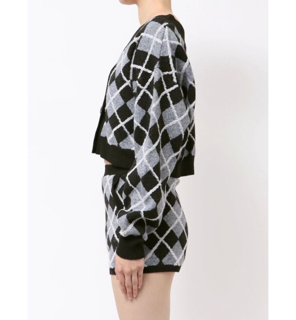 GYDA「アーガイルニットカーディガン」|カーディガン|