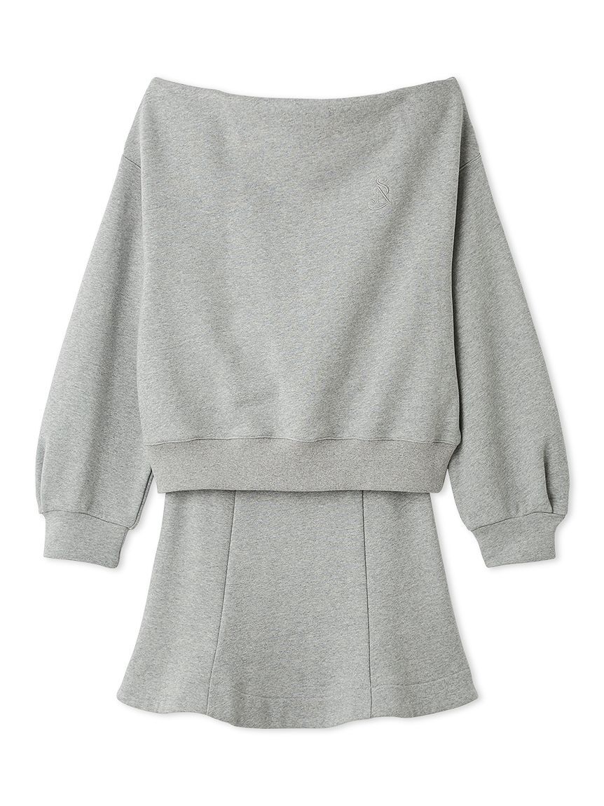 SNIDEL「Sustainableオフショルスウェットミニセット」|ワンピース|