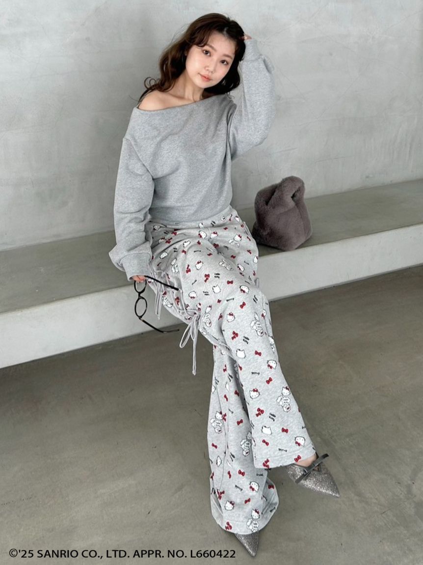 SNIDEL「Sustainableオフショルスウェットミニセット」|ワンピース|