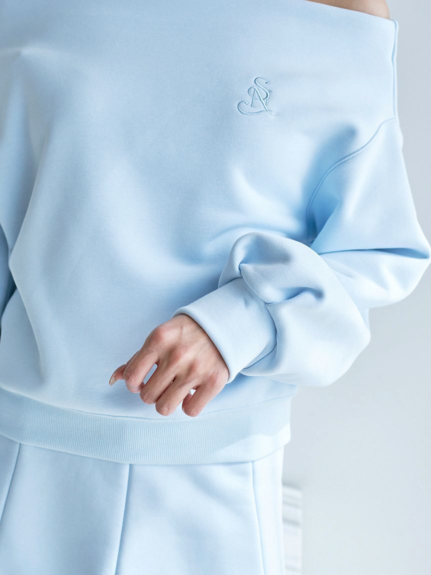 SNIDEL「Sustainableオフショルスウェットミニセット」|ワンピース|
