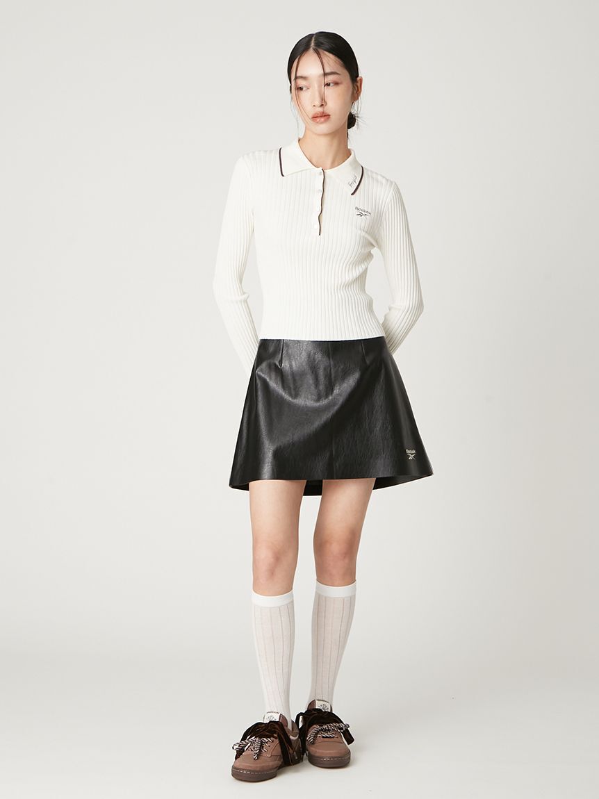 FRAY I.D「【Reebok&times; FRAY I.D】ラメリブポロカラーニット」|ニット・セーター|