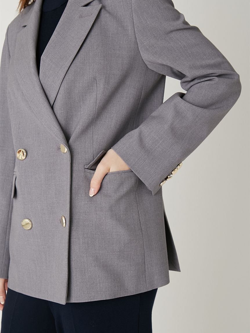 FRAY I.D「ダブルブレストシンプルジャケット／ウォッシャブル」|テーラードジャケット|