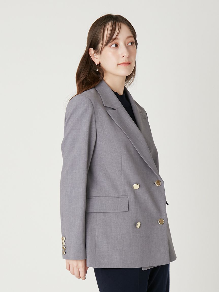FRAY I.D「ダブルブレストシンプルジャケット／ウォッシャブル」|テーラードジャケット|