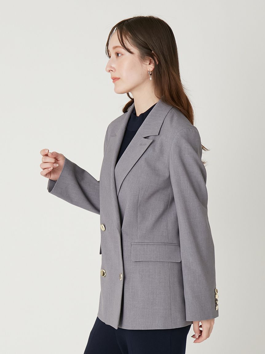 FRAY I.D「ダブルブレストシンプルジャケット／ウォッシャブル」|テーラードジャケット|