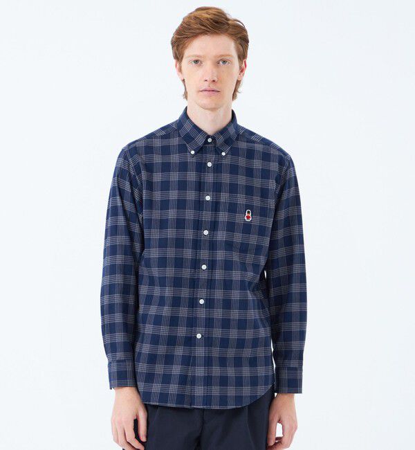 MACKINTOSH PHILOSOPHY「バッキンガムベア シャンブレーネル/チェック 長袖ボタンダウン」|シャツ・ブラウス|ネイビー