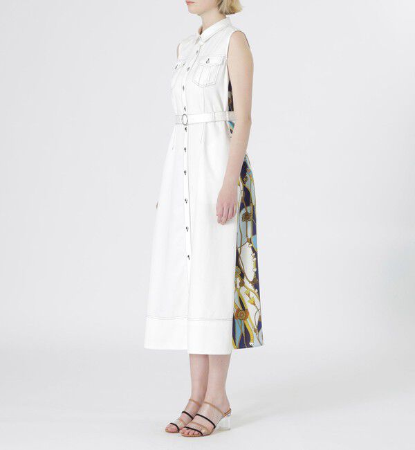  「バックスカーフノースリーブワンピース」|ワンピース|