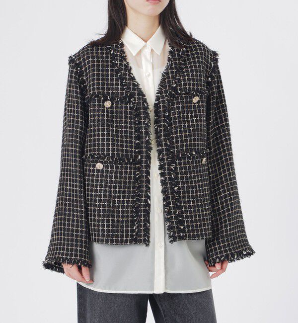  「ファンシーツイードジャケット」|ブルゾン・スタジャン|