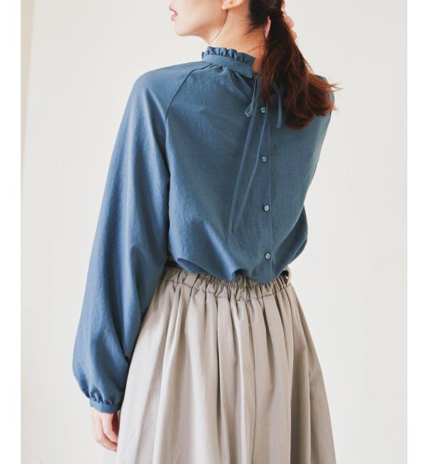 ikka「襟フリル長袖2WAYブラウス」|シャツ・ブラウス|