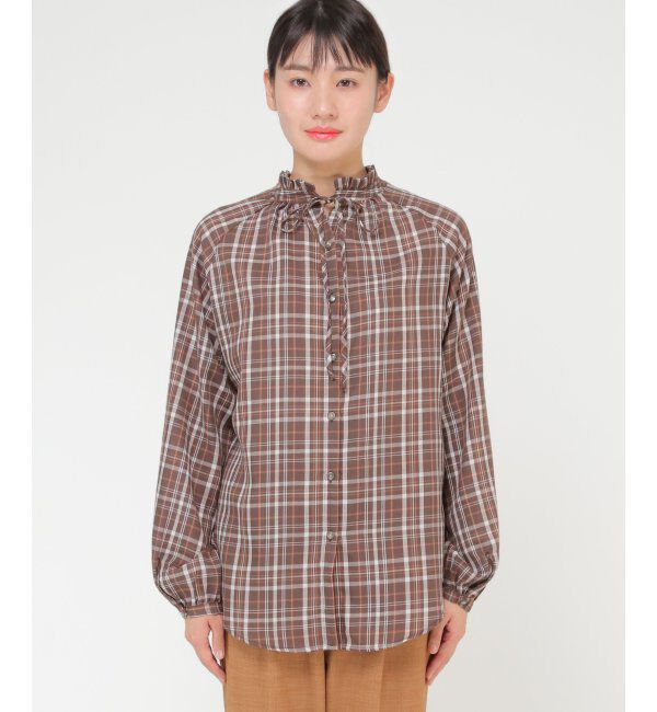 ikka「襟フリル長袖2WAYブラウス」|シャツ・ブラウス|