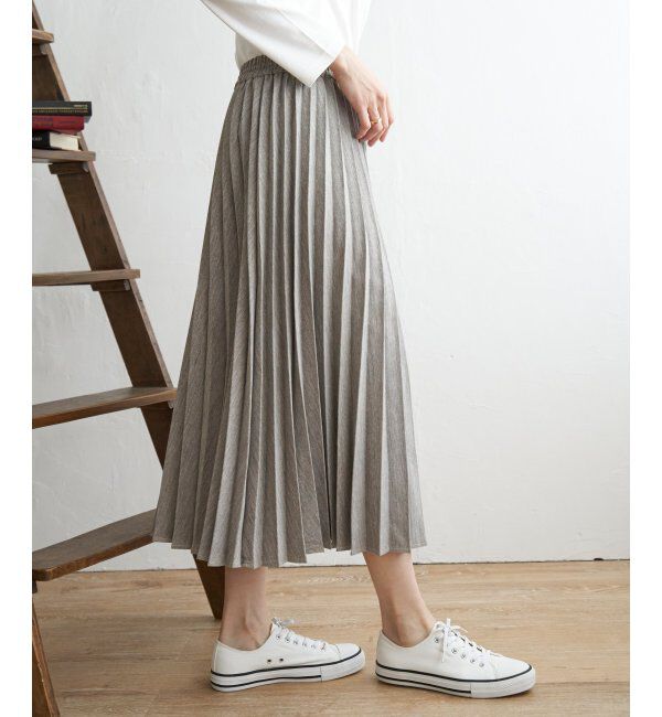 ikka「ウーリッシュフラノプリーツスカート」|スカート|