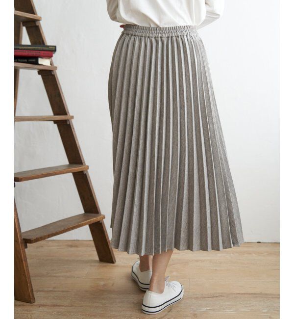 ikka「ウーリッシュフラノプリーツスカート」|スカート|