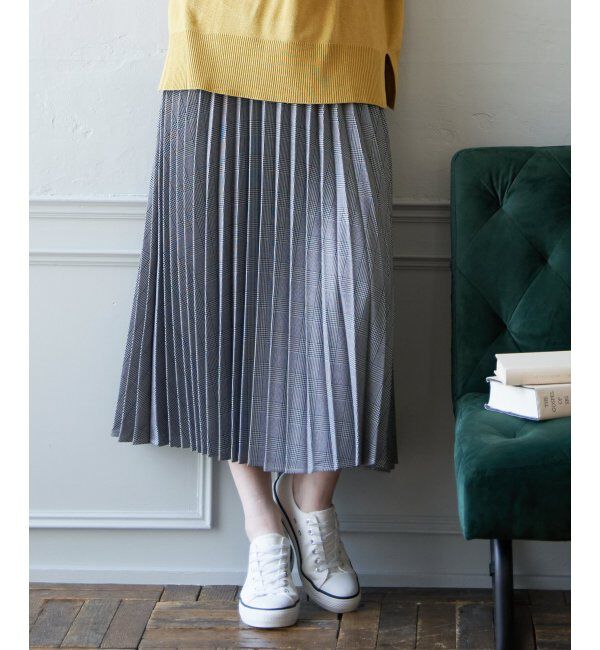 ikka「ウーリッシュフラノプリーツスカート」|スカート|