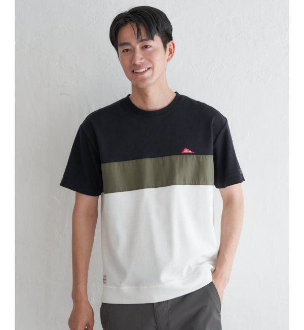 ikka「URBAN NATURE LIFE アーバンネイチャーライフ ワンポイント切り替えTシャツ」|Tシャツ・カットソー|