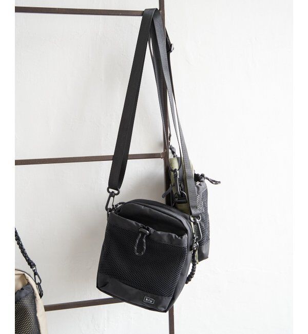 ikka「KiU パラコードメッシュポケット」|その他|ブラック