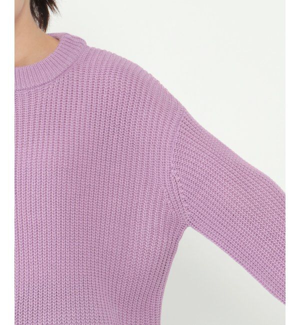 Lbc with Life「畦ビッグシルエットカラーニット」|カーディガン|