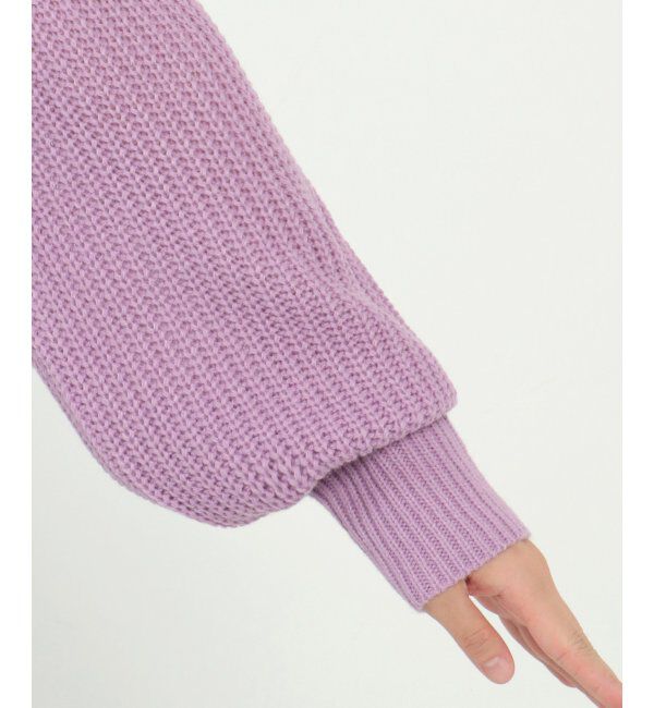 Lbc with Life「畦ビッグシルエットカラーニット」|カーディガン|