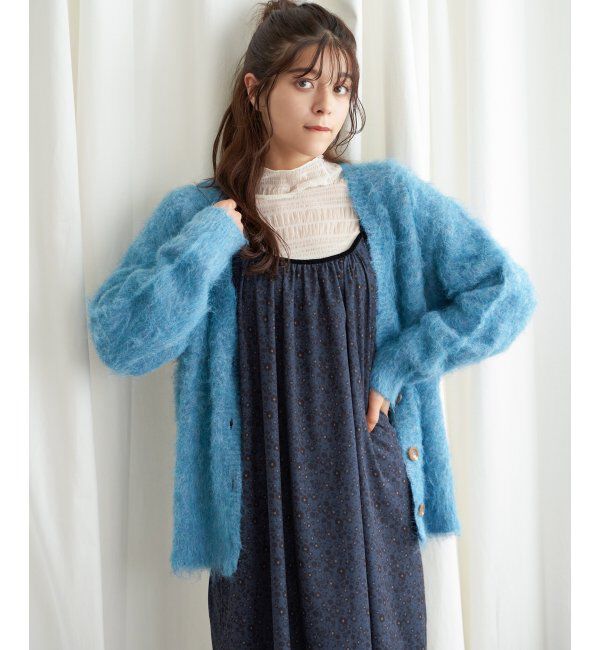 Lbc with Life「ふんわりMIXカーディガン」|カーディガン|ブルー