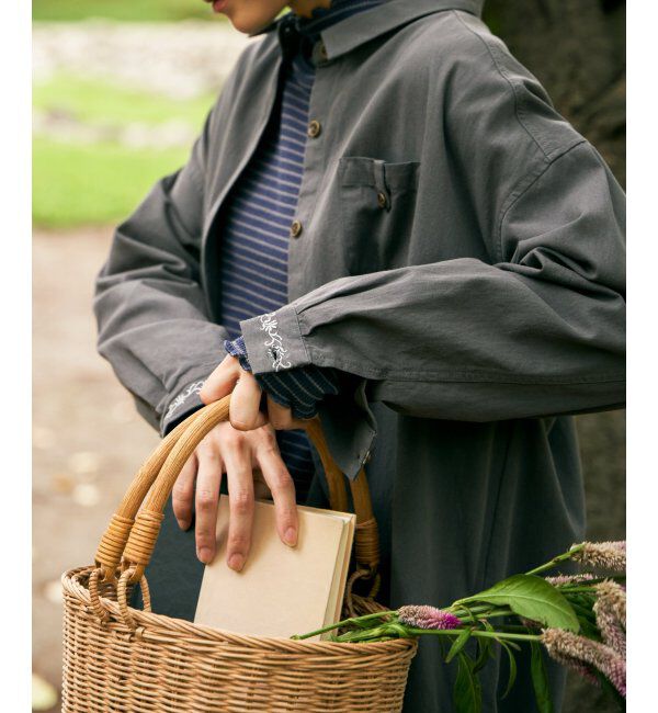 Lbc with Life「エクリュ ミニポケ刺繍シャツワンピース」|ワンピース|