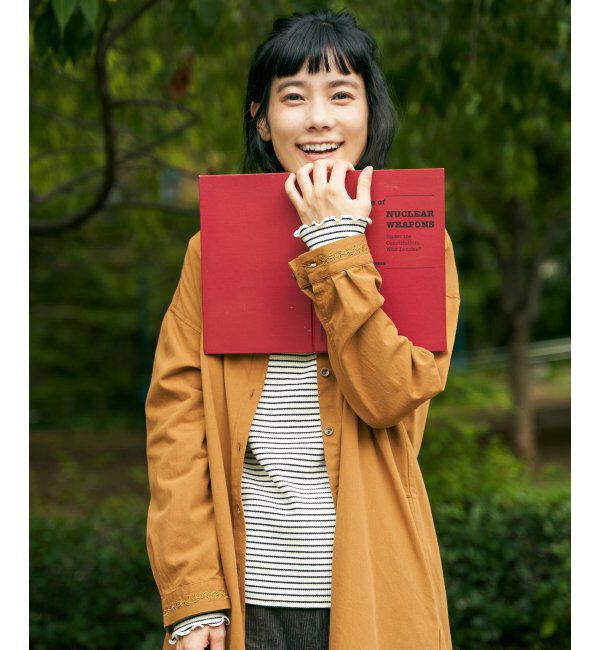 Lbc with Life「エクリュ ミニポケ刺繍シャツワンピース」|ワンピース|