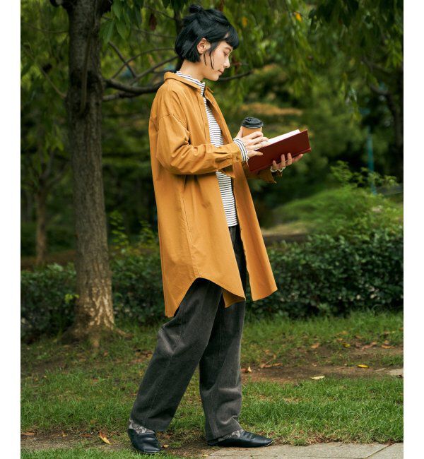 Lbc with Life「エクリュ ミニポケ刺繍シャツワンピース」|ワンピース|