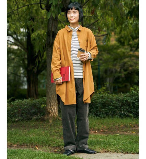 Lbc with Life「エクリュ ミニポケ刺繍シャツワンピース」|ワンピース|