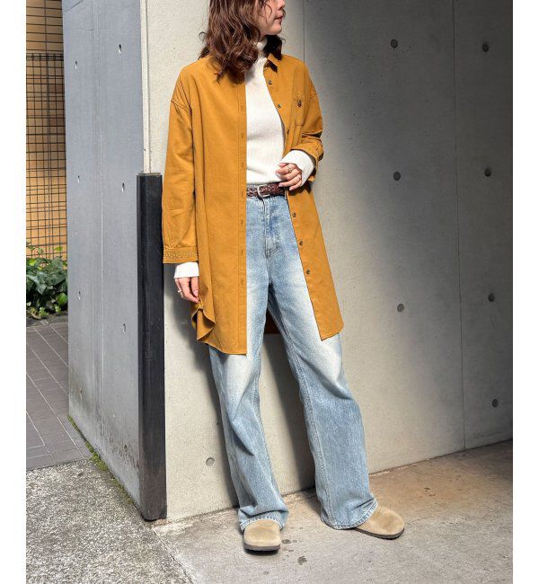 Lbc with Life「エクリュ ミニポケ刺繍シャツワンピース」|ワンピース|