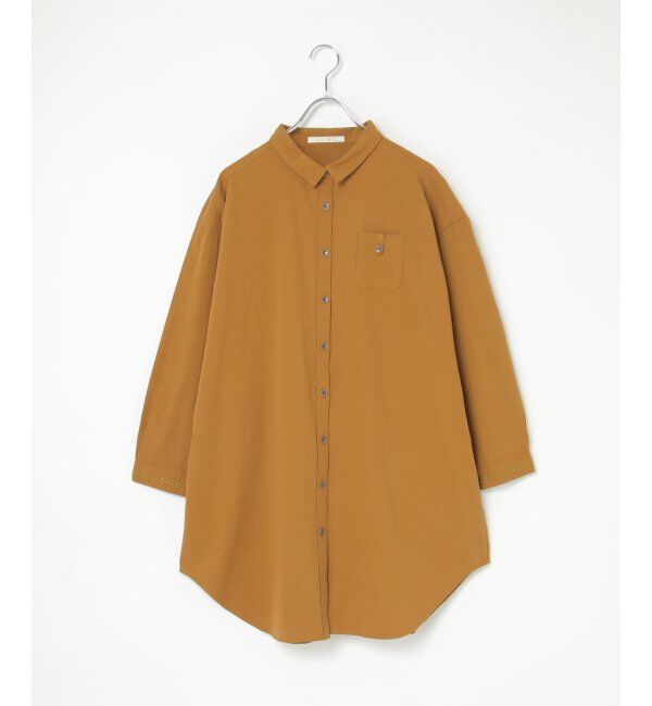 Lbc with Life「エクリュ ミニポケ刺繍シャツワンピース」|ワンピース|