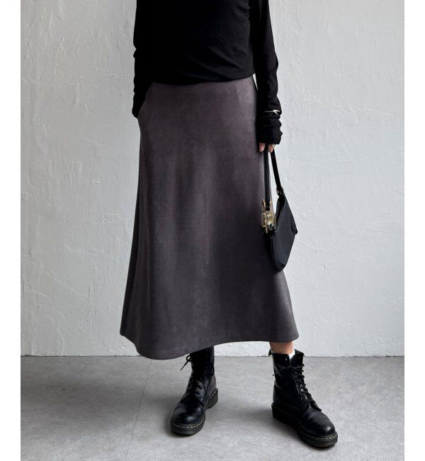 Lbc with Life「スエードポンチロングスカート」|スカート|