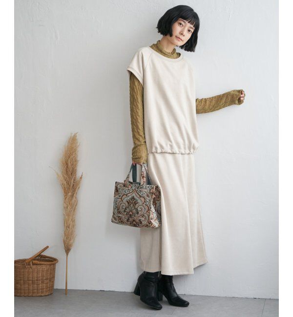 Lbc with Life「スエードポンチロングスカート」|スカート|