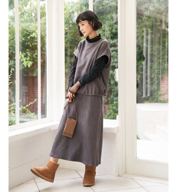 Lbc with Life「スエードポンチロングスカート」|スカート|