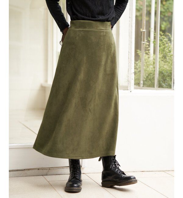 Lbc with Life「スエードポンチロングスカート」|スカート|