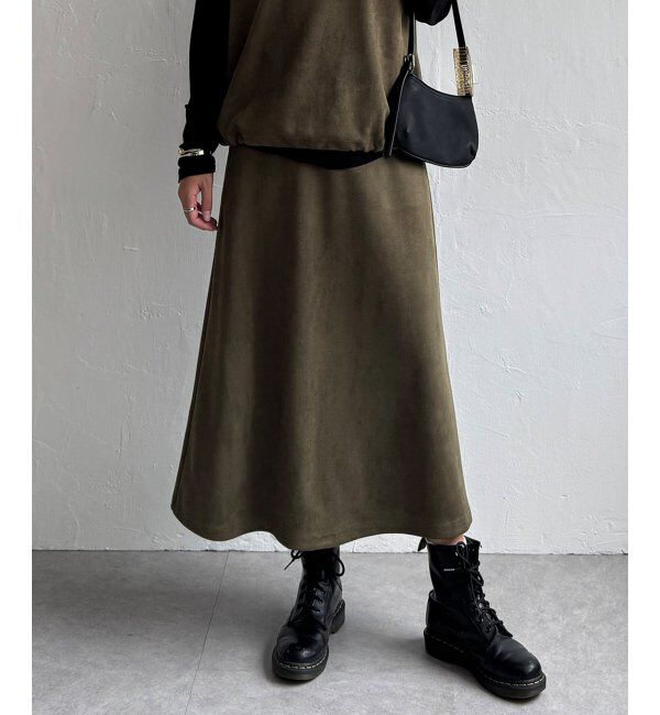 Lbc with Life「スエードポンチロングスカート」|スカート|